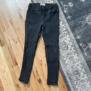 Everlane Washed Black Skinny Cropped Ankle Jeans 27